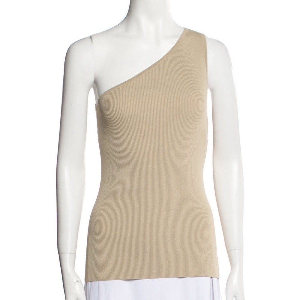 Toteme Tan Asymmetric Tank Top